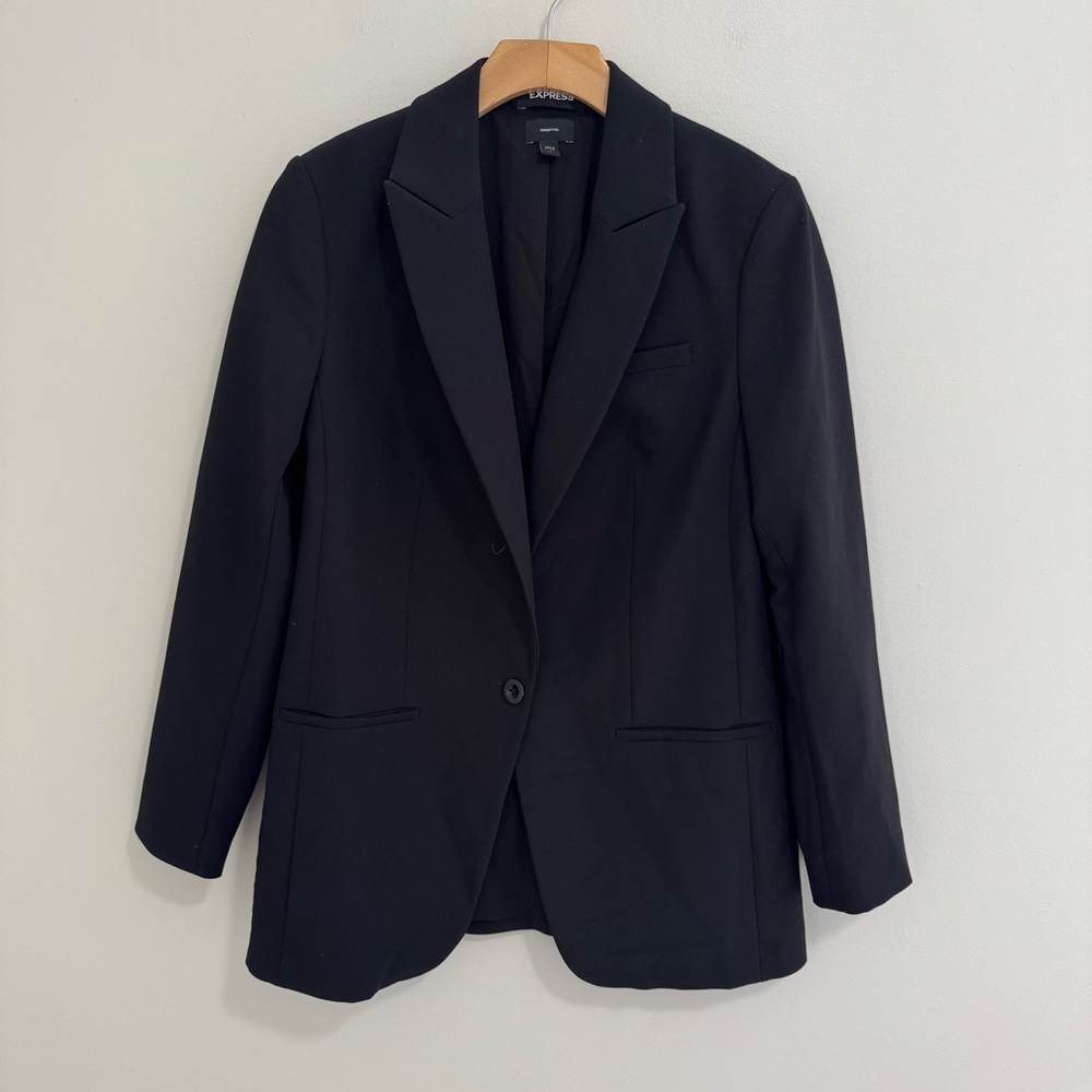 Express Black Super Soft Twill Blazer
